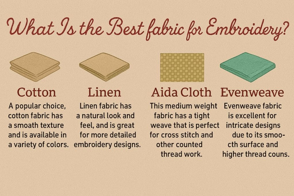 info graph on embroidery fabrics