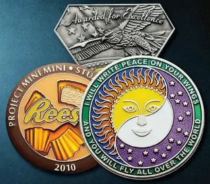 custom enamel coins