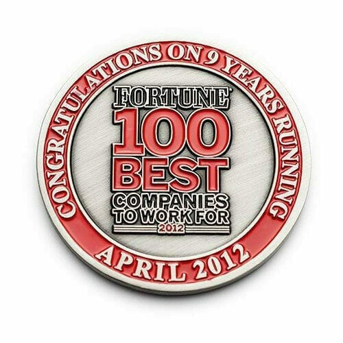 fortune 100 best companies coin
