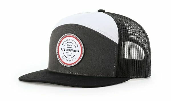 168 Flat Bill 7 PANEL cap with patch