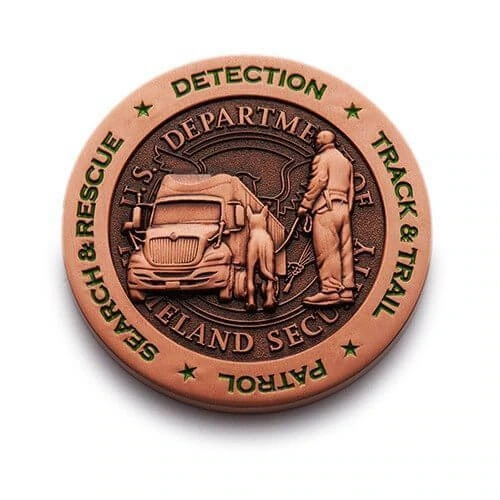 3D border patrol coin