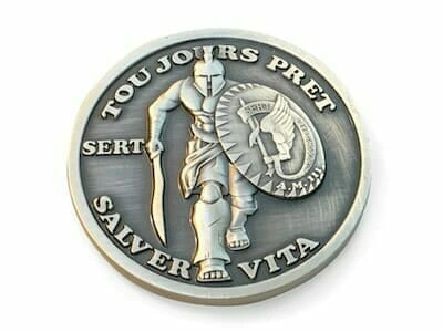 silver gladiator 3d coin