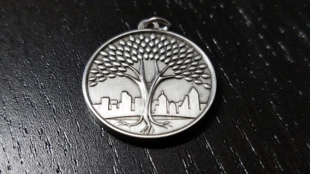 tree silver pendant custom made