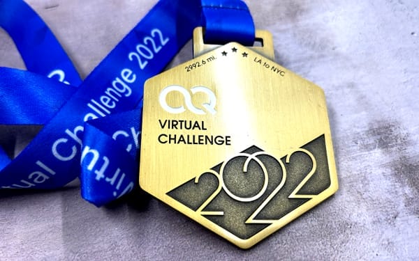 virtual medal for race in VR