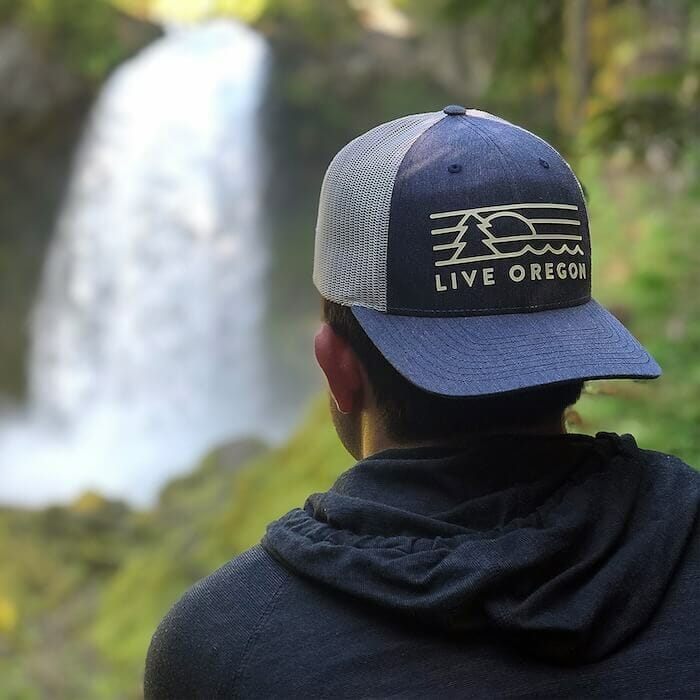 trucker hat on a guy