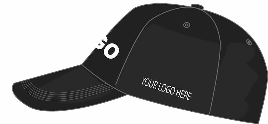 side view of custom hat