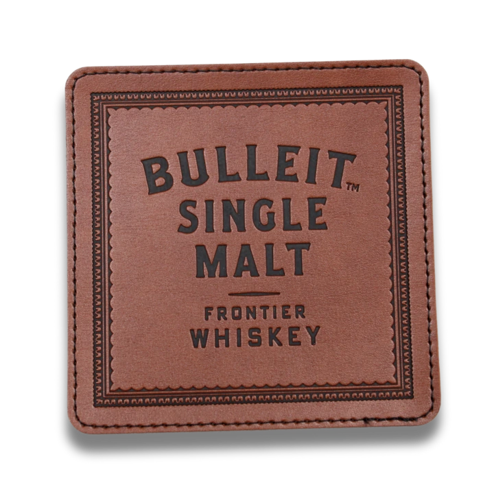 custom leather patch for bulleit single malt
