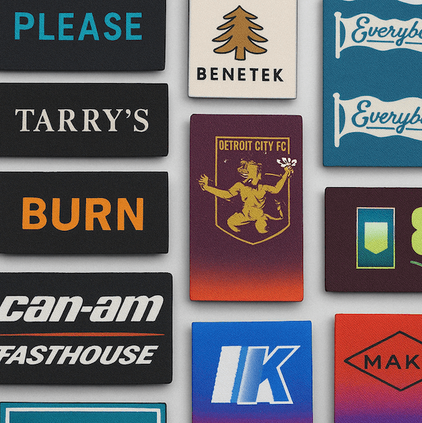 group of many different custom labels