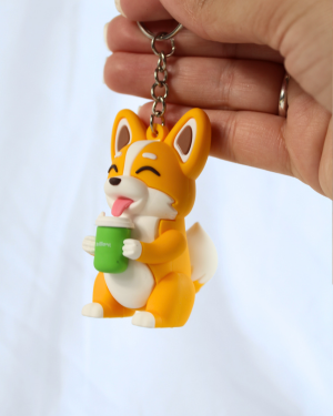 Fully cubic 3D PVC keychain with 360-degree detail