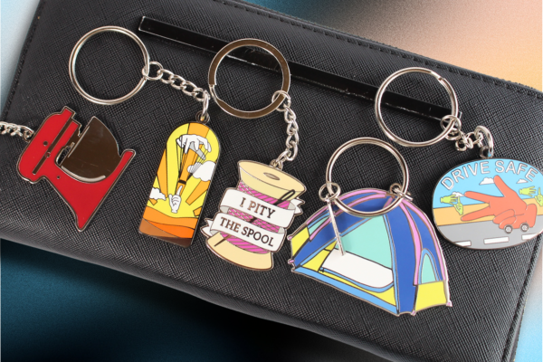 Hard Enamel Keychain - Angle 2